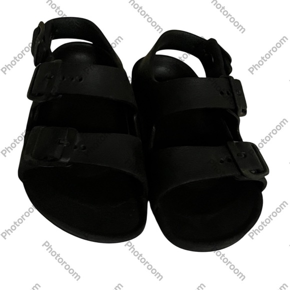 Birkenstock Eva Milano Black Sandals Sz 8 1/2 - Picture 1 of 12